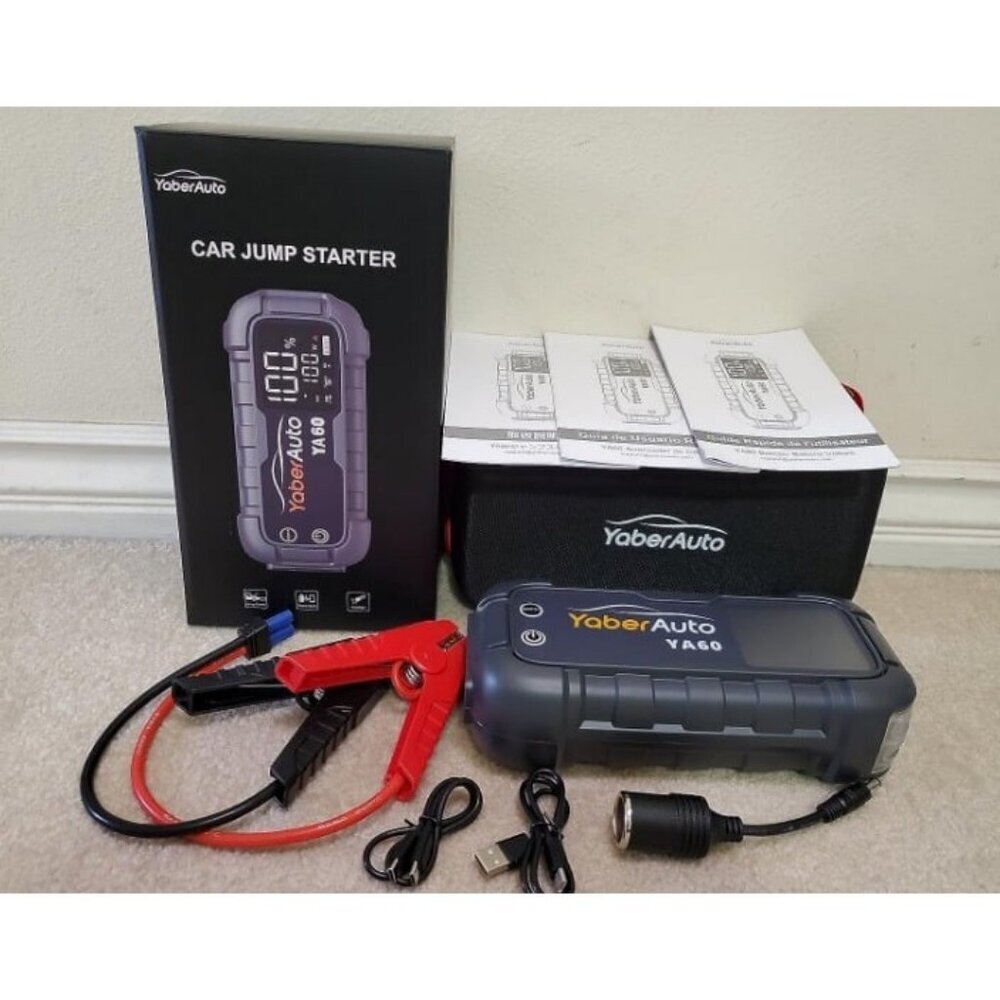Car Battery Jump Starter 6000A Jump Box 45W Fast Charging (All Gas/12.0L Diesel)